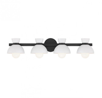 4-Light Bathroom Vanity Light in Matte Black (8483|M80076MBK)
