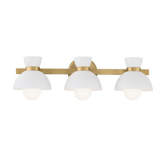 3-Light Bathroom Vanity Light in Natural Brass (8483|M80075NB)