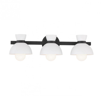 3-Light Bathroom Vanity Light in Matte Black (8483|M80075MBK)