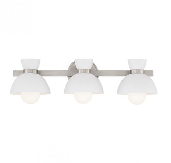 3-Light Bathroom Vanity Light in Brushed Nickel (8483|M80075BN)