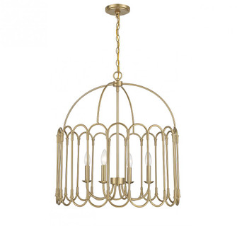 4-Light Pendant in Natural Brass (8483|M7029NB)