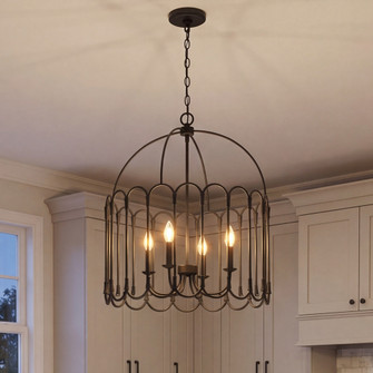 4-Light Pendant in Matte Black (8483|M7029MBK)