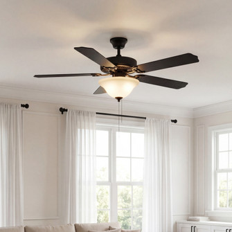 52'' 2-Light Ceiling Fan in Matte Black (8483|M2018MBKRV)