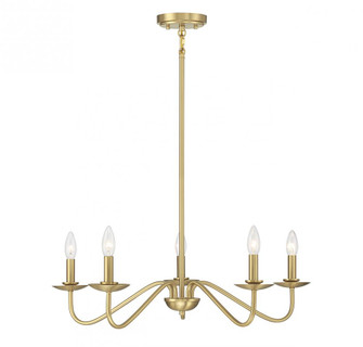 5-Light Chandelier in Natural Brass (8483|M100120NB)