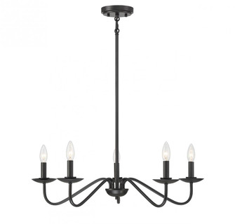 5-Light Chandelier in Matte Black (8483|M100120MBK)