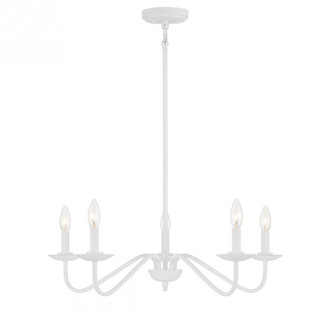 5-Light Chandelier in Bisque White (8483|M100120BQW)