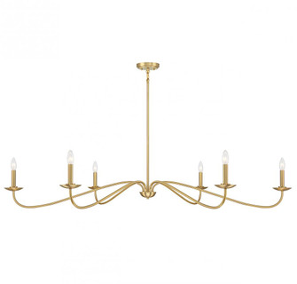 6-Light Chandelier in Natural Brass (8483|M100119NB)