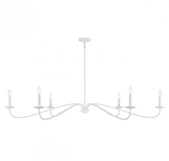 6-Light Chandelier in Bisque White (8483|M100119BQW)