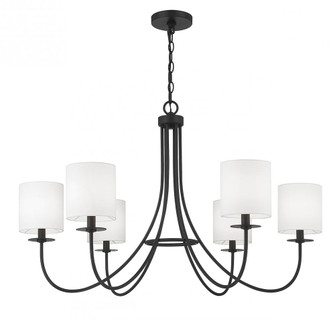 6-Light Chandelier in Matte Black (8483|M100117MBK)