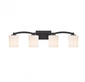 Whitney 4-Light Bathroom Vanity Light in Matte Black (128|8-7710-4-BK)