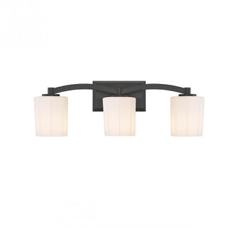 Whitney 3-Light Bathroom Vanity Light in Matte Black (128|8-7710-3-BK)