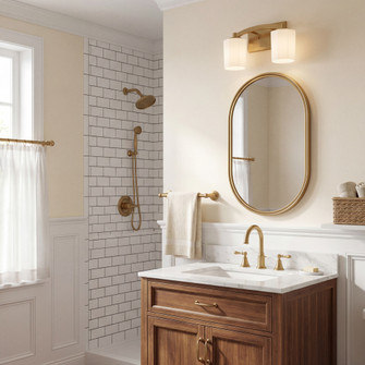 Whitney 2-Light Bathroom Vanity Light in Warm Brass (128|8-7710-2-322)
