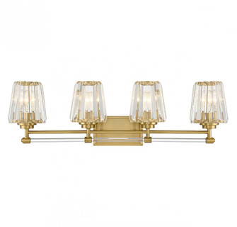 Garnet 4-Light Bathroom Vanity Light in Warm Brass (128|8-6001-4-322)