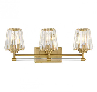 Garnet 3-Light Bathroom Vanity Light in Warm Brass (128|8-6001-3-322)