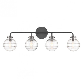 Mason 4-Light Bathroom Vanity Light in Matte Black (128|8-4300-4-BK)