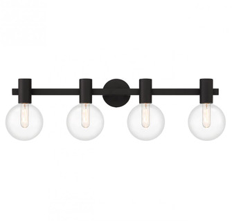 Wright 4-Light Bathroom Vanity Light in Matte Black (128|8-3076-4-BK)
