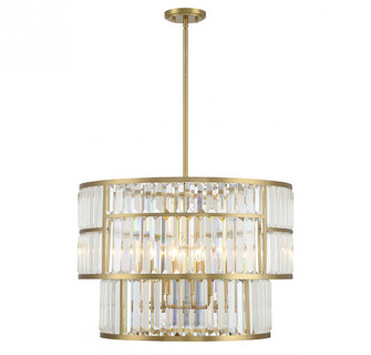 Rohe 5-Light Pendant in Warm Brass (128|7-2224-5-322)