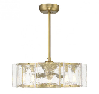 Genry 5-Light LED Fan D'Lier in Warm Brass (128|27-FD-8201-322)
