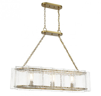 Genry 3-Light Linear Chandelier in Warm Brass (128|1-8203-3-322)
