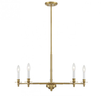 Jasmine 5-Light Chandelier in Warm Brass (128|1-4410-5-322)