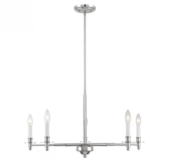 Jasmine 5-Light Chandelier in Polished Nickel (128|1-4410-5-109)