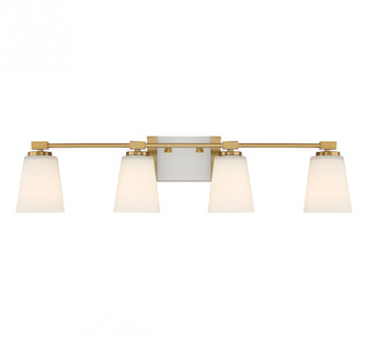 Darby 4-Light Bathroom Vanity Light in Warm Brass (128|8-6901-4-322)