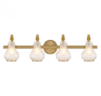 Adams 4-Light Bathroom Vanity Light in Warm Brass (128|8-4417-4-322)