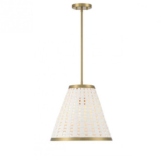 Aster 1-Light Pendant in Warm Brass (128|7-3398-1-322)