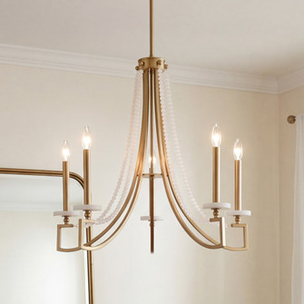 Helen 5-Light Chandelier in Warm Brass (128|1-8803-5-322)