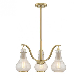 Adams 3-Light Chandelier in Warm Brass (128|1-4418-3-322)