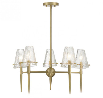 Shellbourne 5-Light Chandelier in Warm Brass (128|1-2106-5-322)