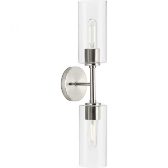 Cofield Collection Two-Light Brushed Nickel Transitional Wall Bracket (149|P710115-009)