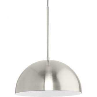 Perimeter Collection One-Light Brushed Nickel Mid-Century Modern Pendant with metal Shade (149|P500379-009)