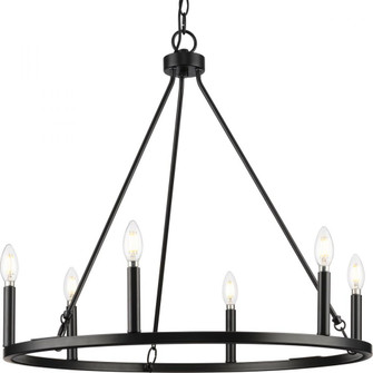 Gilliam Collection Six-Light Matte Black New Traditional Chandelier (149|P400313-31M)