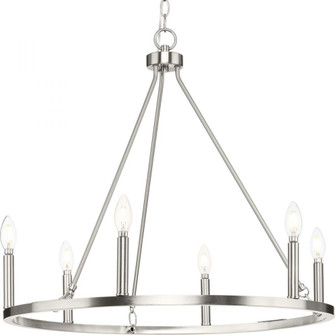 Gilliam Collection Six-Light Brushed Nickel New Traditional Chandelier (149|P400313-009)