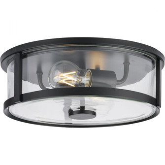 Gilliam Collection 12-5/8 in. Two-Light Matte Black New Traditional Flush Mount (149|P350253-31M)