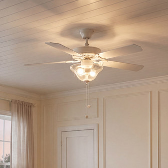 52'' 2-Light Ceiling Fan in Bisque White (8483|M2019WHRV)