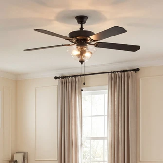 52'' 2-Light Ceiling Fan in Matte Black (8483|M2019MBKRV)