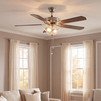 52'' 2-Light Ceiling Fan in Brushed Nickel (8483|M2019BNRV)