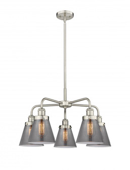 Cone - 5 Light - 25 inch - Satin Nickel - Chandelier (3442|916-5CR-SN-G63)
