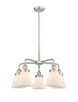 Cone - 5 Light - 25 inch - Satin Nickel - Chandelier (3442|916-5CR-SN-G61)