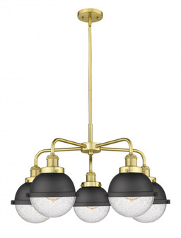 Ballston Urban - 5 Light - 26 inch - Satin Gold - Chandelier (3442|916-5CR-SG-HFS-64-BK)