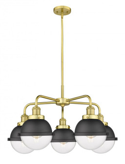 Ballston Urban - 5 Light - 26 inch - Satin Gold - Chandelier (3442|916-5CR-SG-HFS-62-BK)