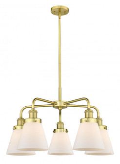 Cone - 5 Light - 25 inch - Satin Gold - Chandelier (3442|916-5CR-SG-G61)