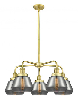 Fulton - 5 Light - 26 inch - Satin Gold - Chandelier (3442|916-5CR-SG-G173)