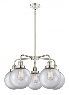 Whitney - 5 Light - 27 inch - Polished Nickel - Chandelier (3442|916-5CR-PN-G202-8)