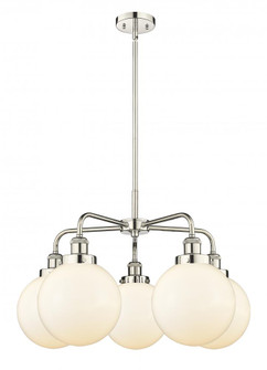 Beacon - 5 Light - 27 inch - Polished Nickel - Chandelier (3442|916-5CR-PN-G201-8)