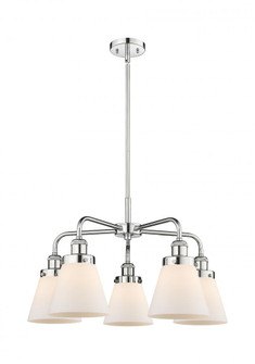 Cone - 5 Light - 25 inch - Polished Chrome - Chandelier (3442|916-5CR-PC-G61)