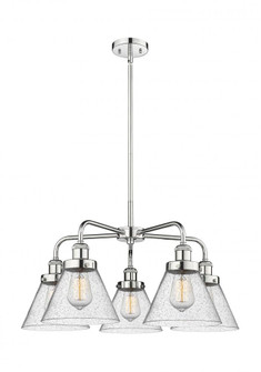 Cone - 5 Light - 26 inch - Polished Chrome - Chandelier (3442|916-5CR-PC-G44)
