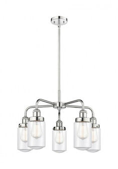Dover - 5 Light - 23 inch - Polished Chrome - Chandelier (3442|916-5CR-PC-G312)